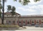 La antigua estación de ferrocarril en obras